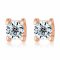 Cartier C DE Earrings in 18K Pink Gold With 1 Brilliant-Cut Diamond
